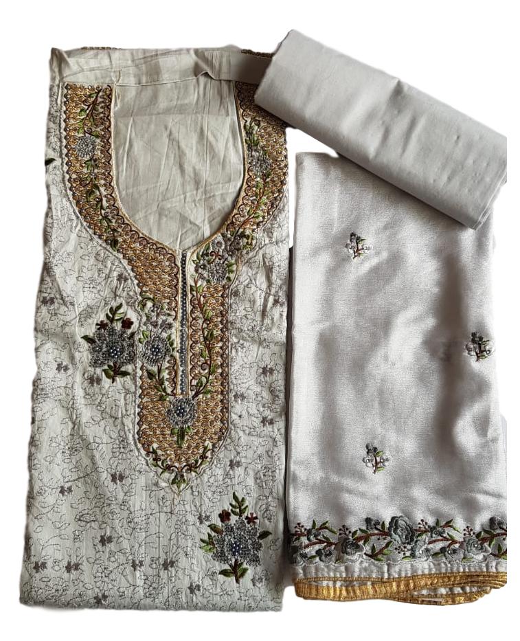 Unstitched Jaam Cotton Dress material for Office & Party wear