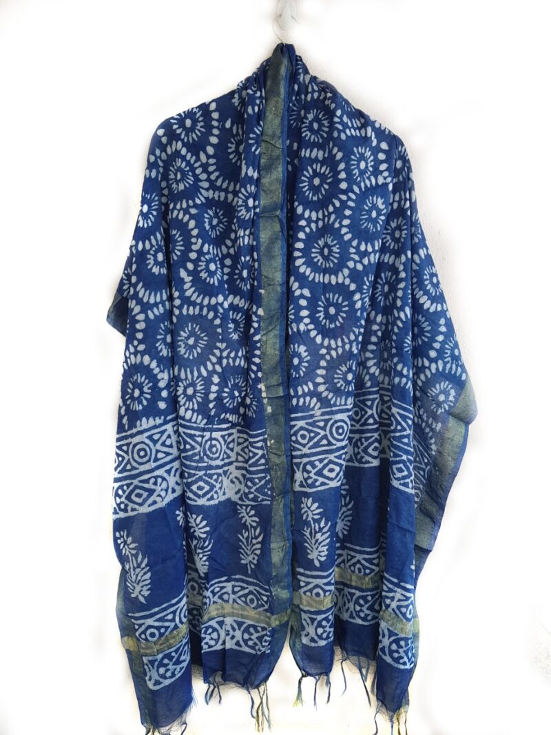 HashtagTrending Fashions Chanderi Cotton Block Print Dupatta