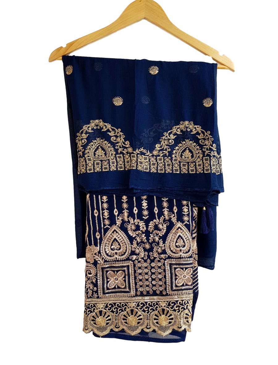 HashtagTrending Fashions Women Georgette dress material with Heavy Embroidery - Image 6