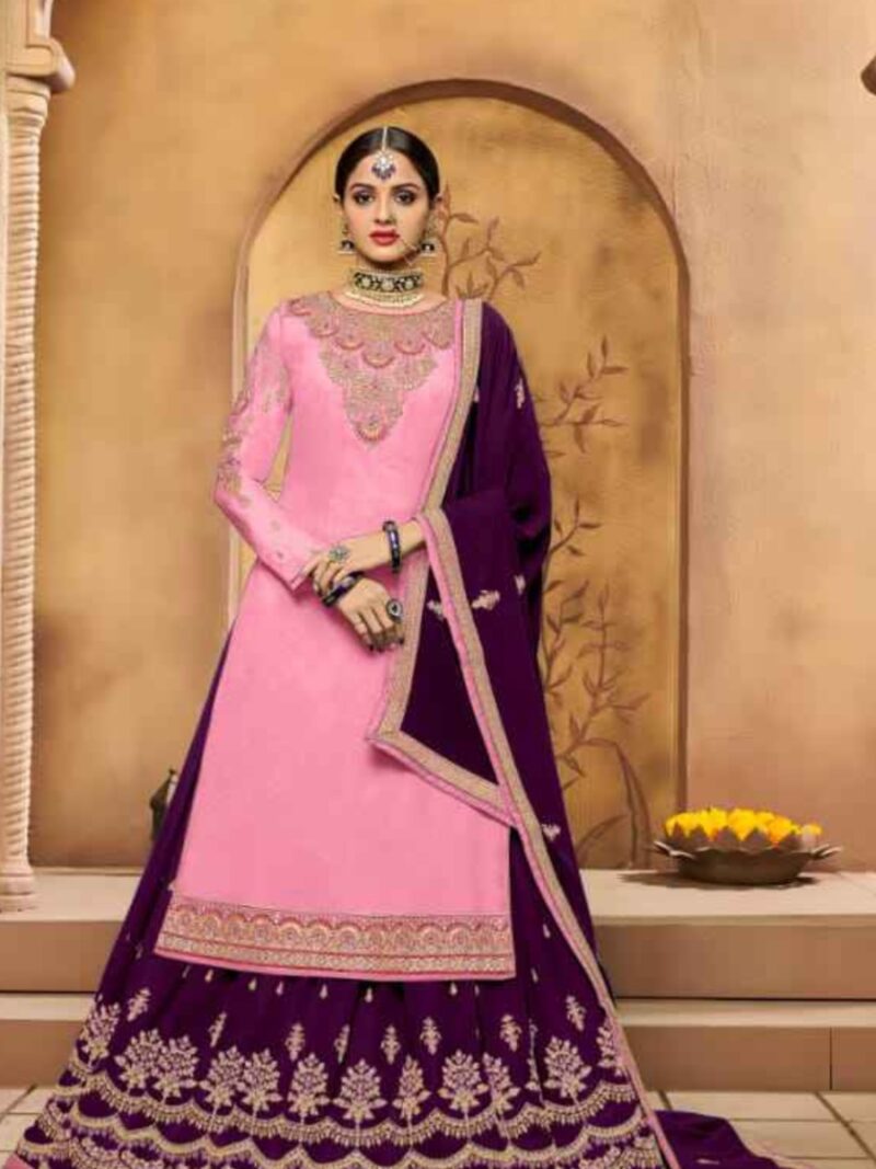 HashtagTrending Women Premium Georgette Lehenga Style dress material