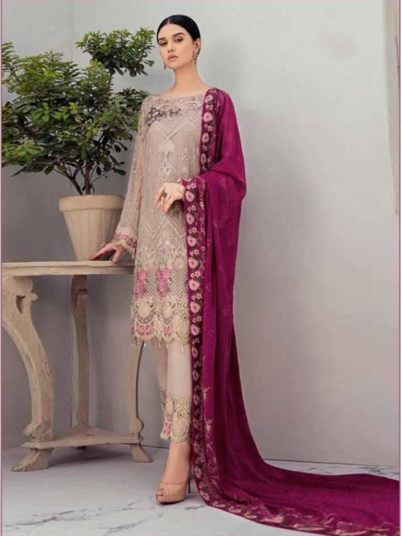 Georgette dress material with Heavy Embroidery