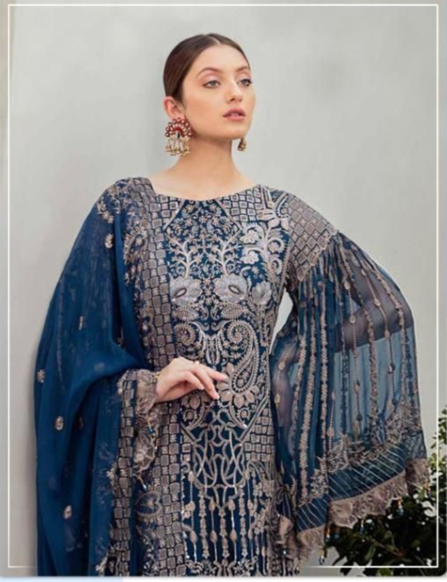 HashtagTrending Fashions Women Georgette dress material with Heavy Embroidery - Image 2