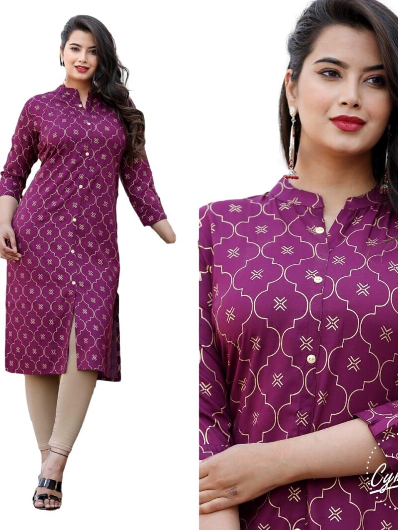 HashtagTrending Fashions Womens Stitched Rayon Kurti