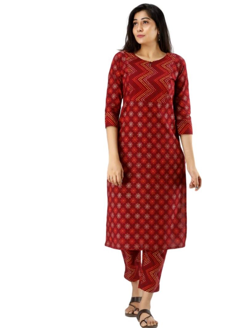 Women's Stitched Rayon Kurta Set