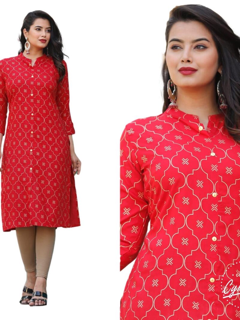 HashtagTrending Fashions Womens Stitched Rayon Kurti