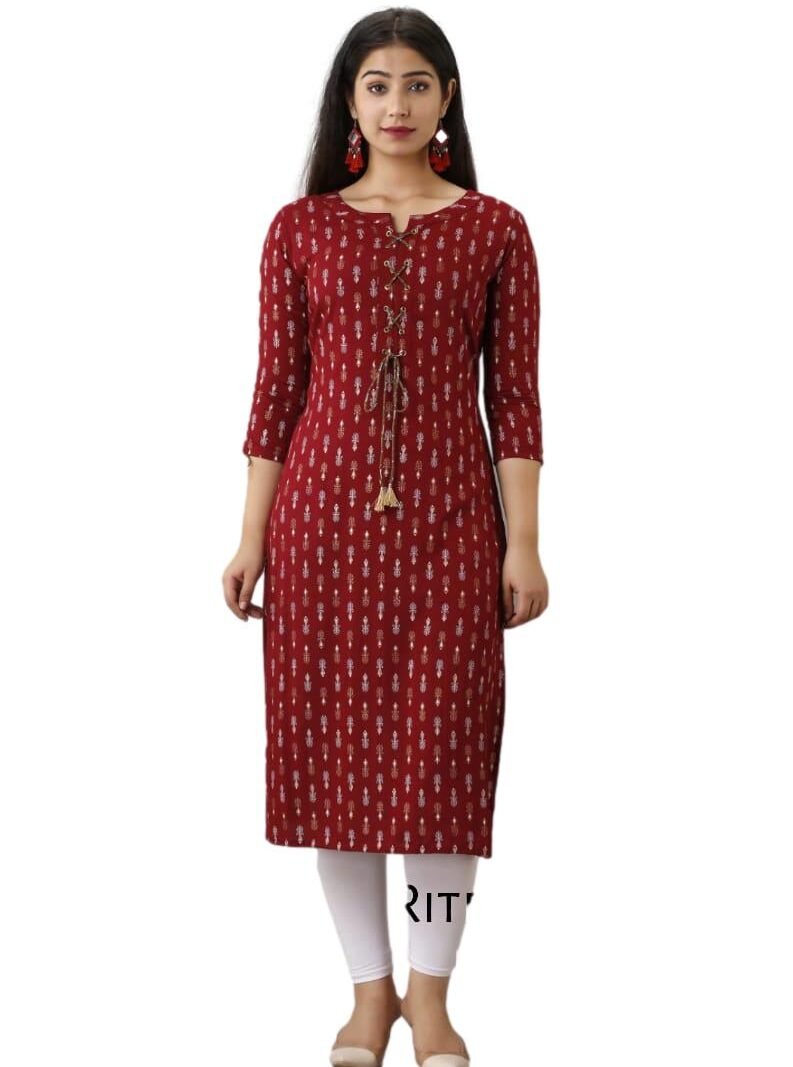 HashtagTrending Fashions Womens Stitched Rayon Kurti