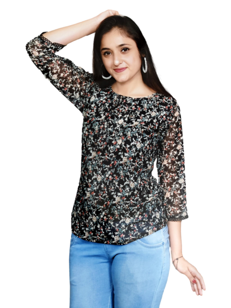 Chiffon Western Top for Women