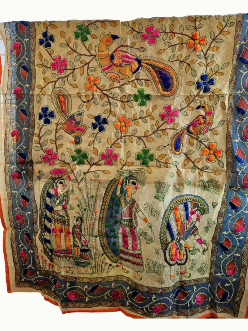 Heavy Phulkari Dupatta for Women with full handwork - Multicolour