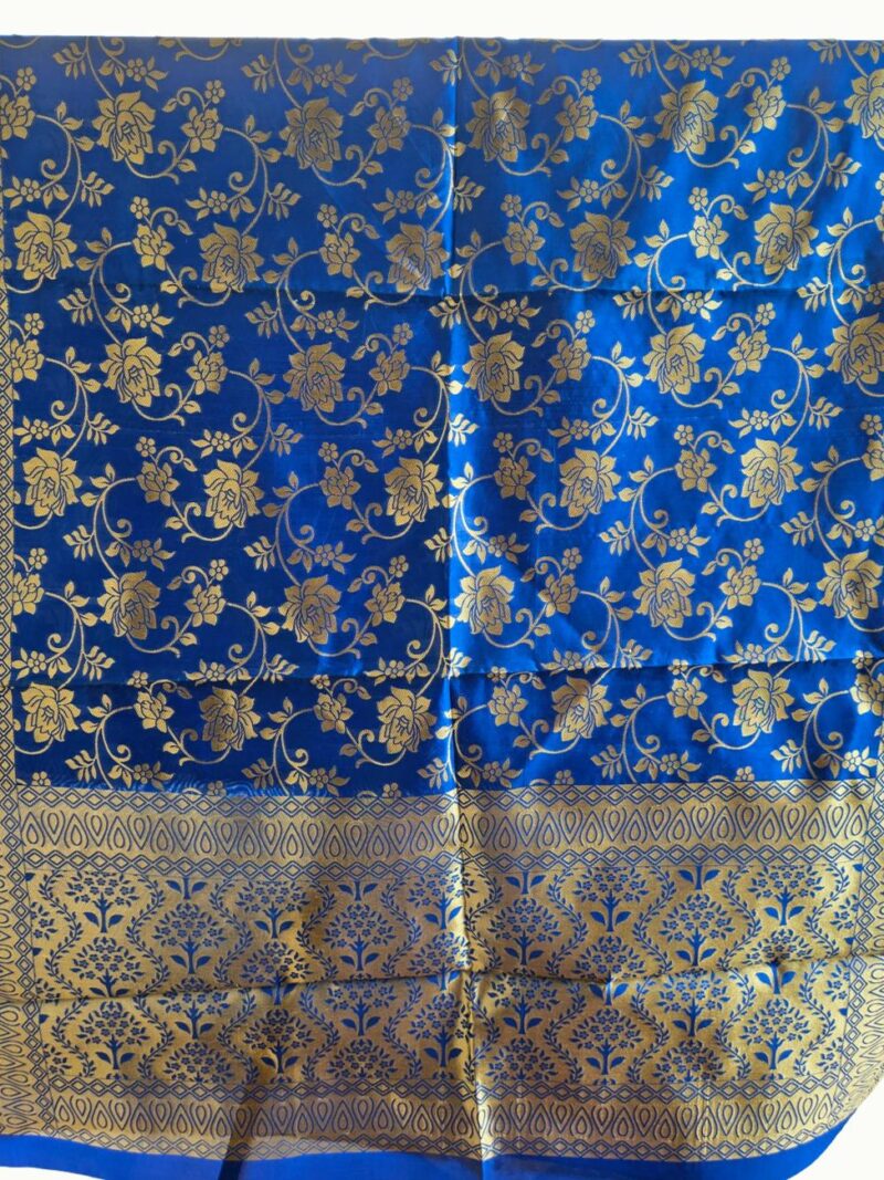 Surmayee Banarasi Dupatta-Blue