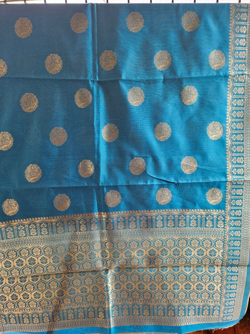 Surmayee Banarasi Dupatta-Blue