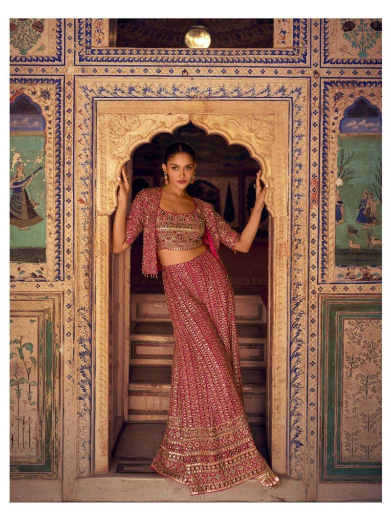 Surmayee Designer Readymade Sharara Suit-Pink