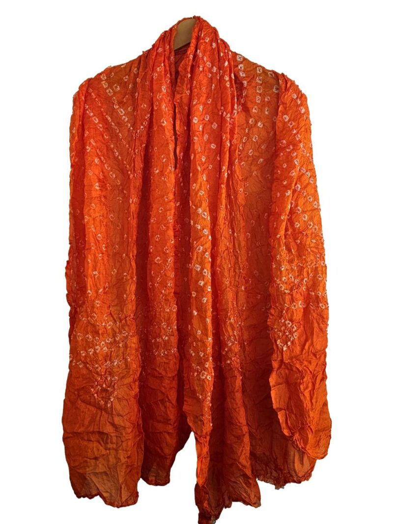 Bandhani/Bandhej Dupatta Art Silk- Orange