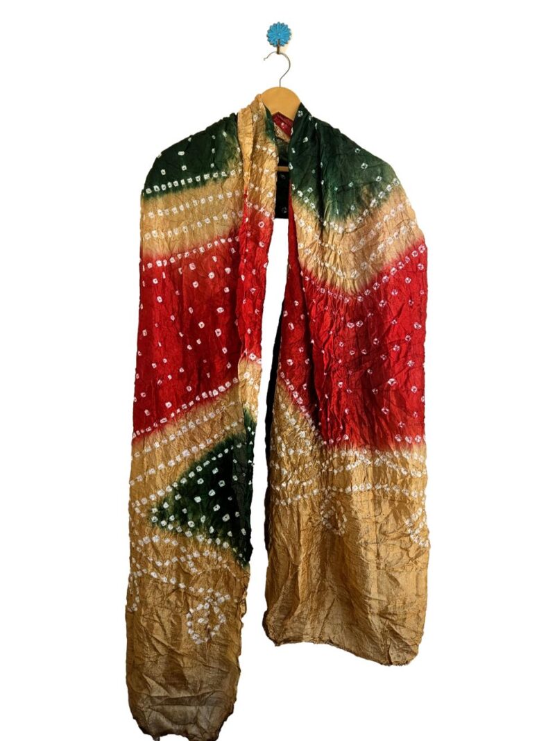 Bandhani/Bandhej Dupatta Art Silk- Multicolor