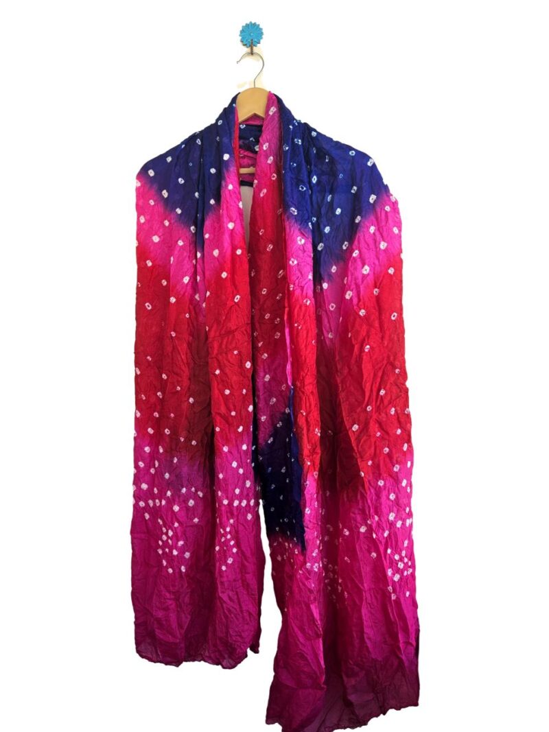 Bandhani/Bandhej Dupatta Art Silk- Multicolor