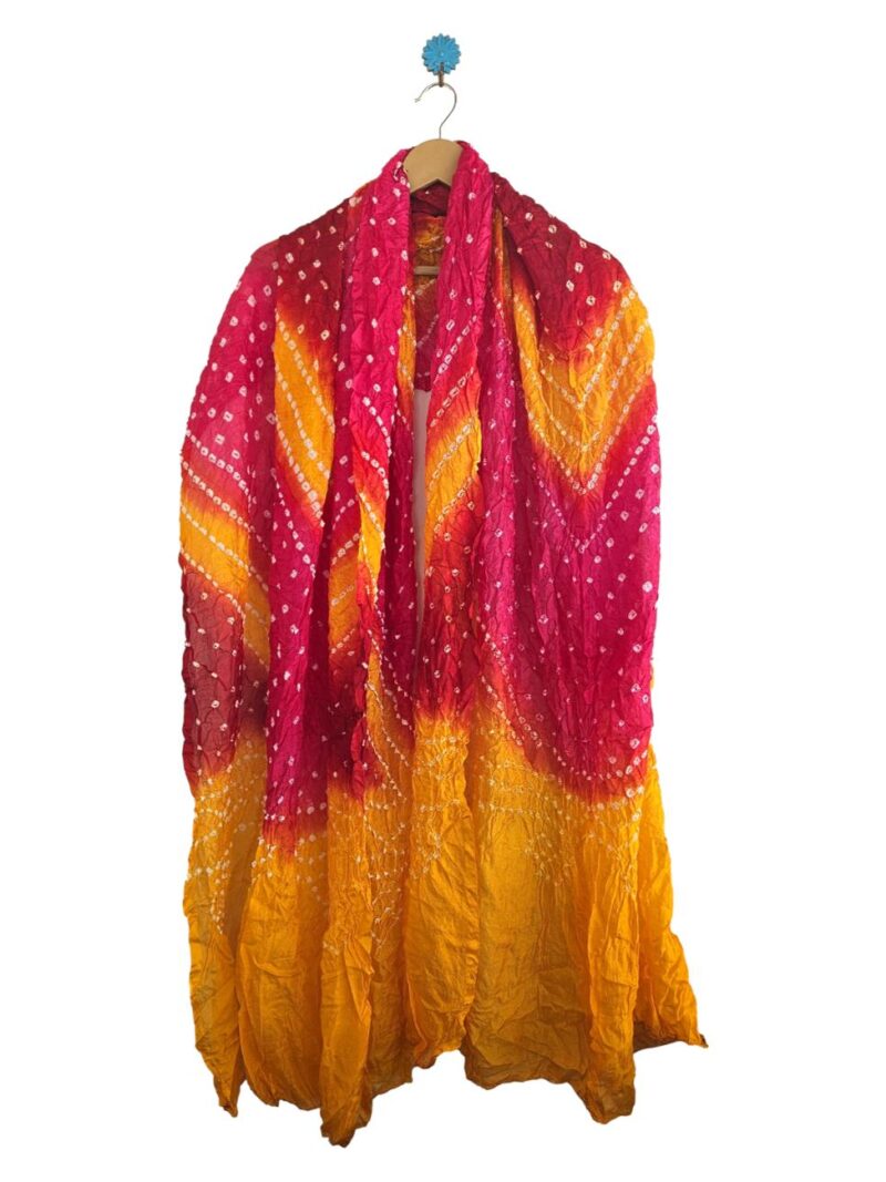 Bandhani/Bandhej Dupatta Art Silk- Multicolor
