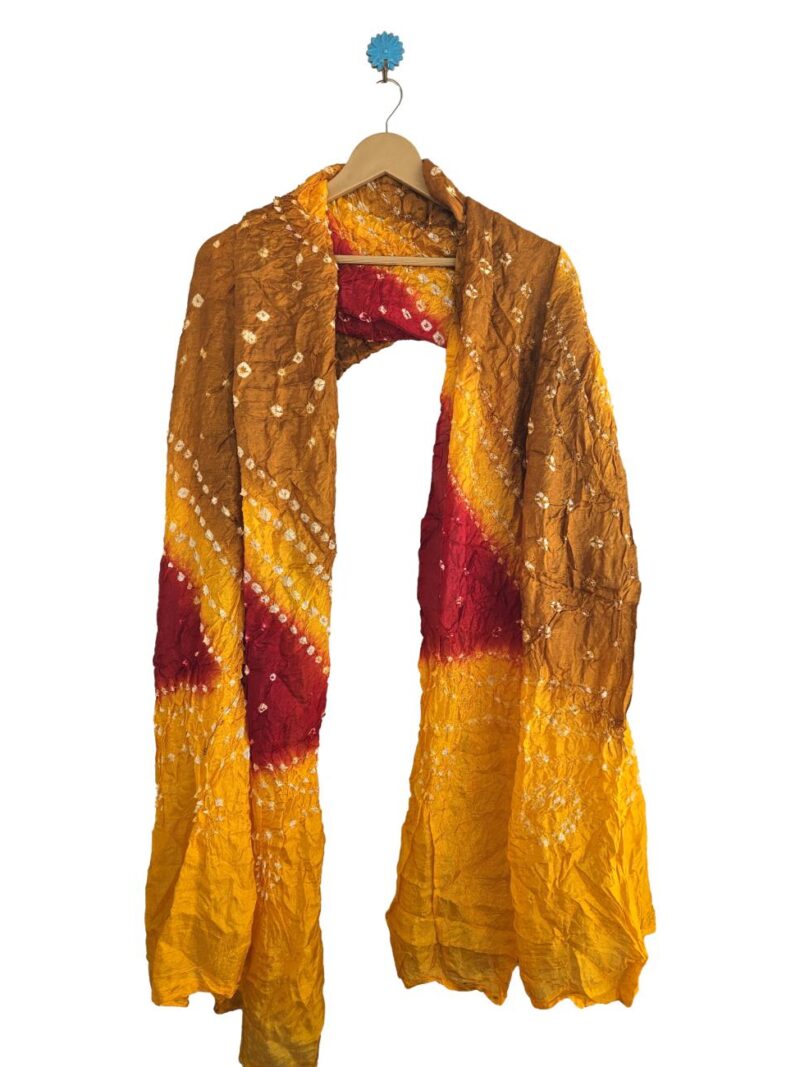 Bandhani/Bandhej Dupatta Art Silk- Multicolor