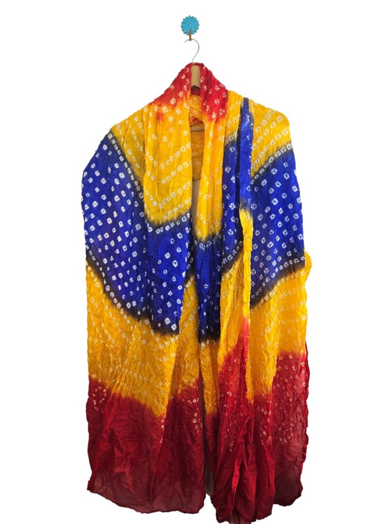 Bandhani/Bandhej Dupatta Art Silk- Multicolor