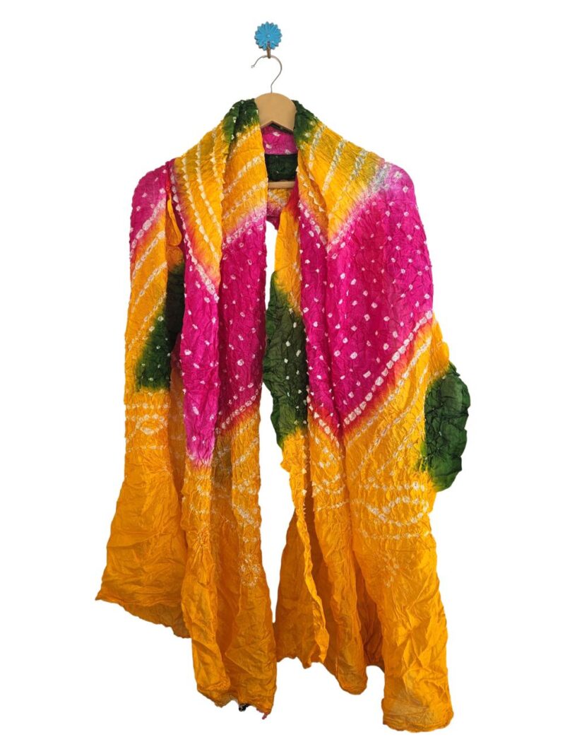 Bandhani/Bandhej Dupatta Art Silk- Multicolor