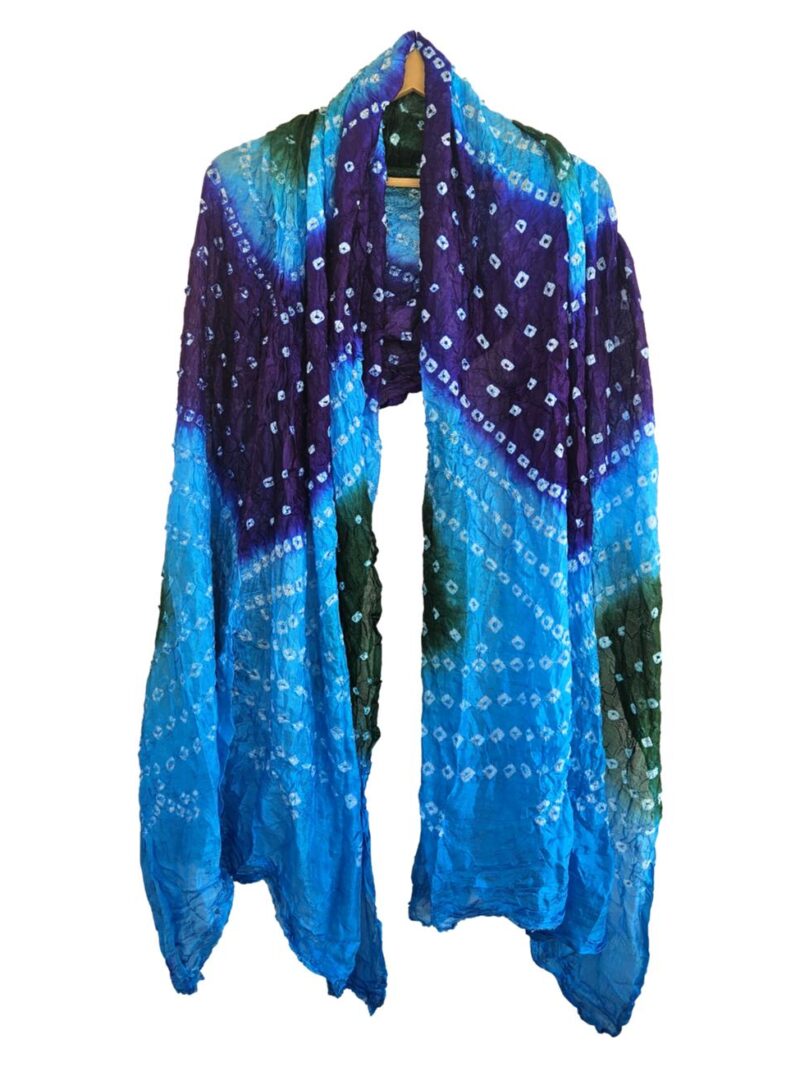 Bandhani/Bandhej Dupatta Art Silk- Multicolor