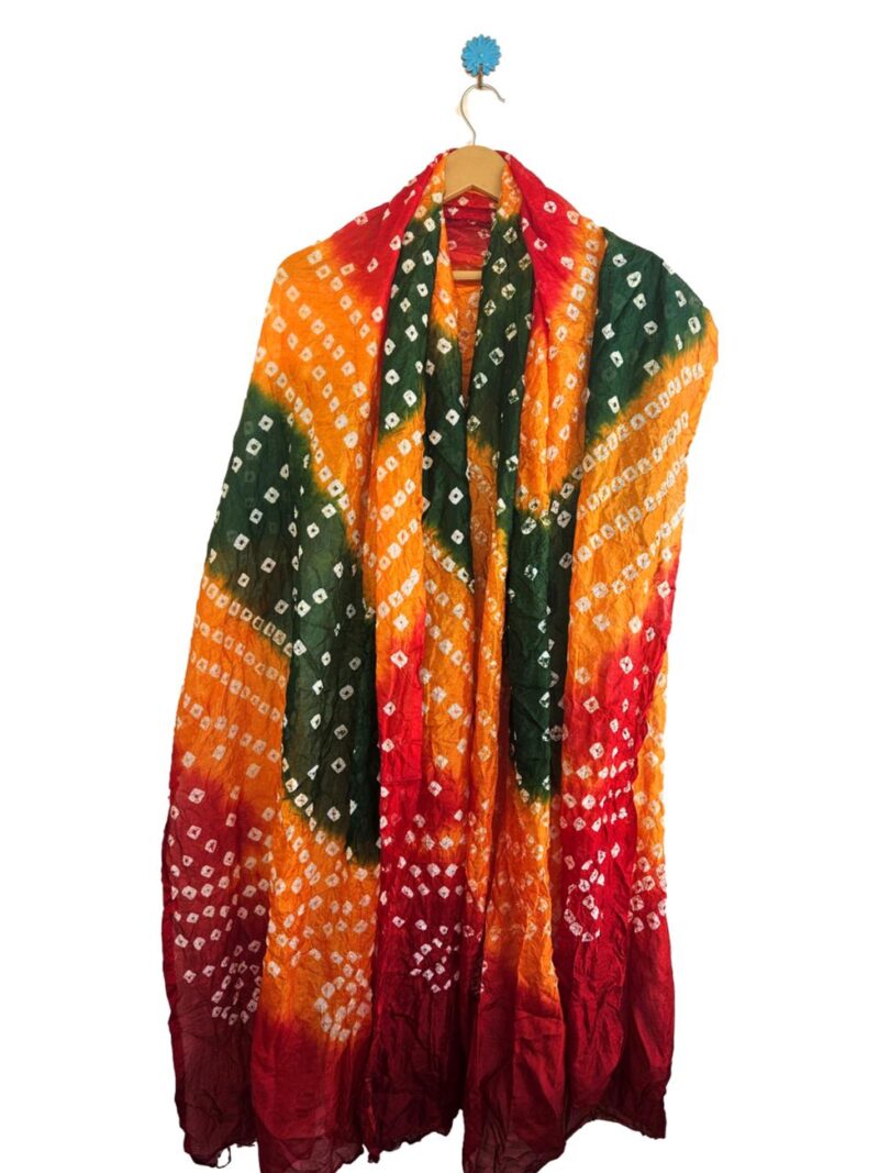 Bandhani/Bandhej Dupatta Art Silk- Multicolor