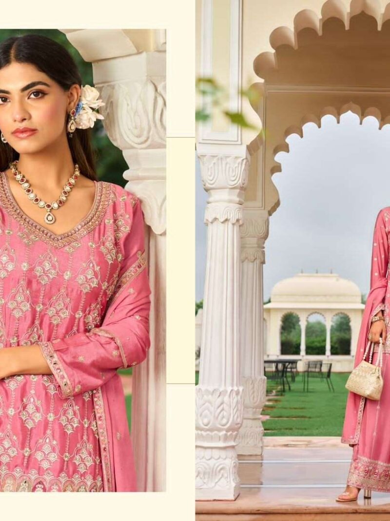 Heavy Designer Readymade Suit-Pink